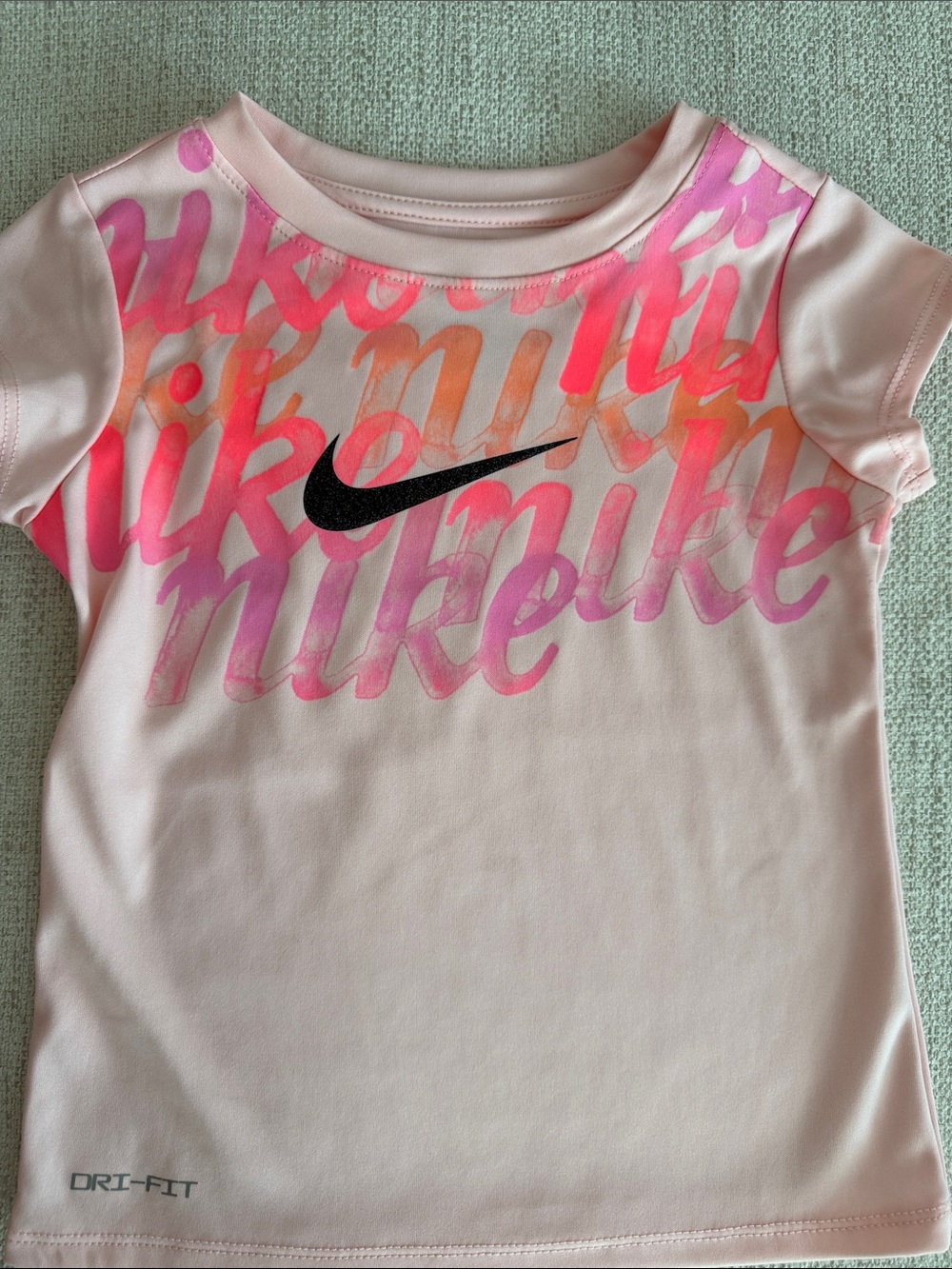 Nike Pink Gradient Script Dri-FIT Short Sleeve Tee